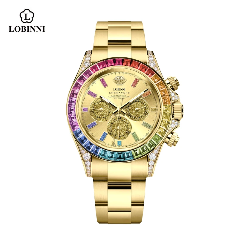 LOBINNI New Designer Fashion Men Dressing Mechanical Watch Gold Waterproof JHB16 Movement 40mm Automatic Watch 2025
