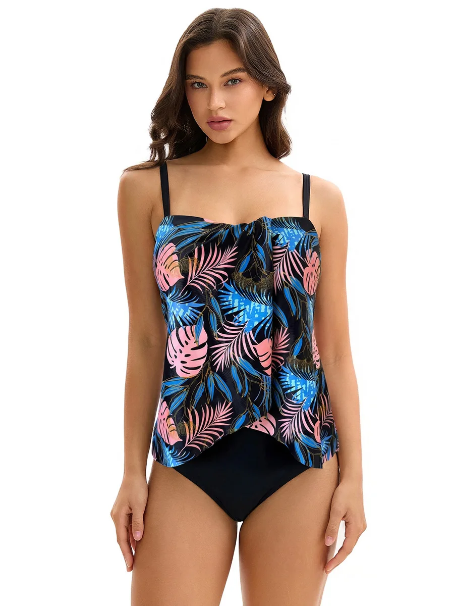 

Two Piece Swimsuit for Women Female Floral Swimwear Adjusted Padded Wireless Quick-Dry Stretch Beach Bathing Suit Beachwear