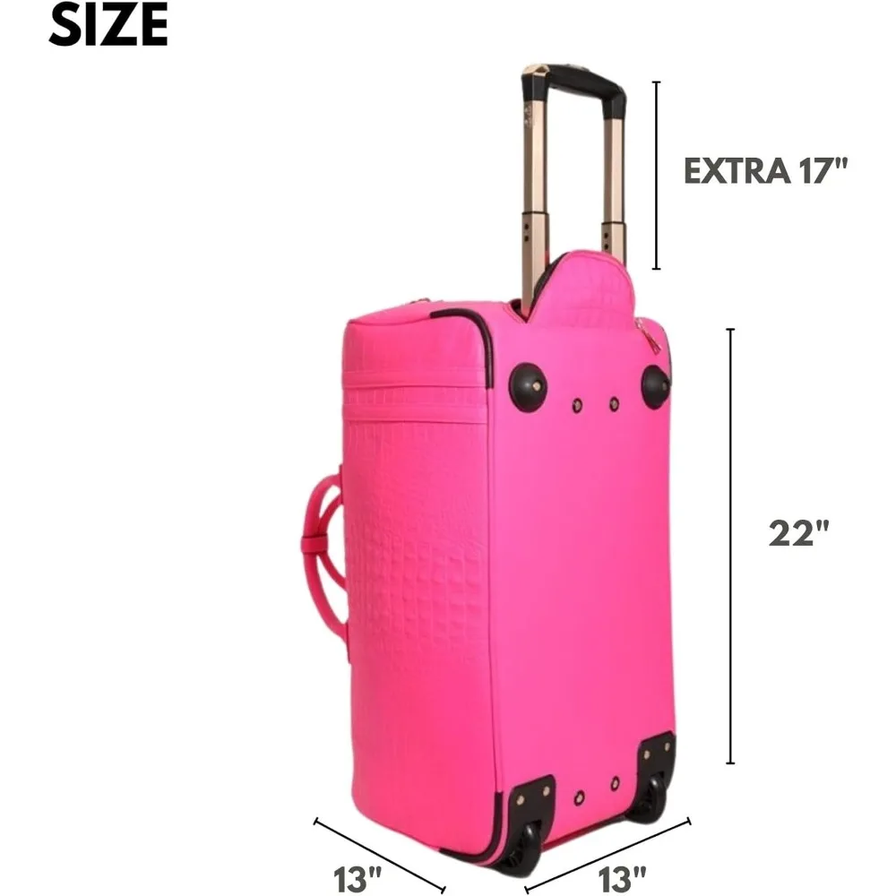 حقيبة دفل كبيرة مع عجلات للسفر، وصالة الألعاب الرياضية، والرياضة، والاستخدام اليومي، وإجازة عطلة نهاية الأسبوع، وأمتعة حمل لجميع الأغراض #2