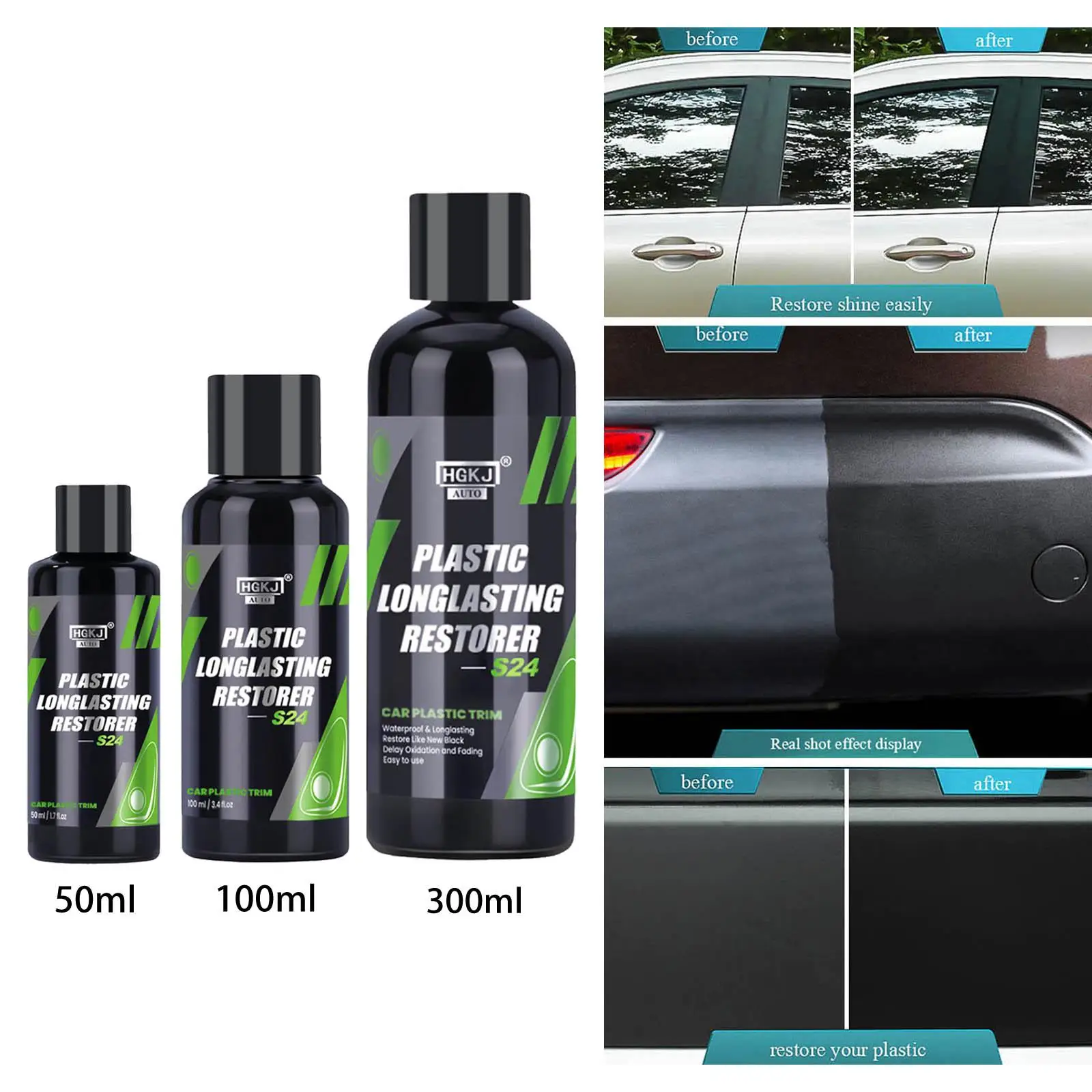 Plastic Restorer Spray Hydrophobic Door Frames Cleaner Trim Retreading Agent