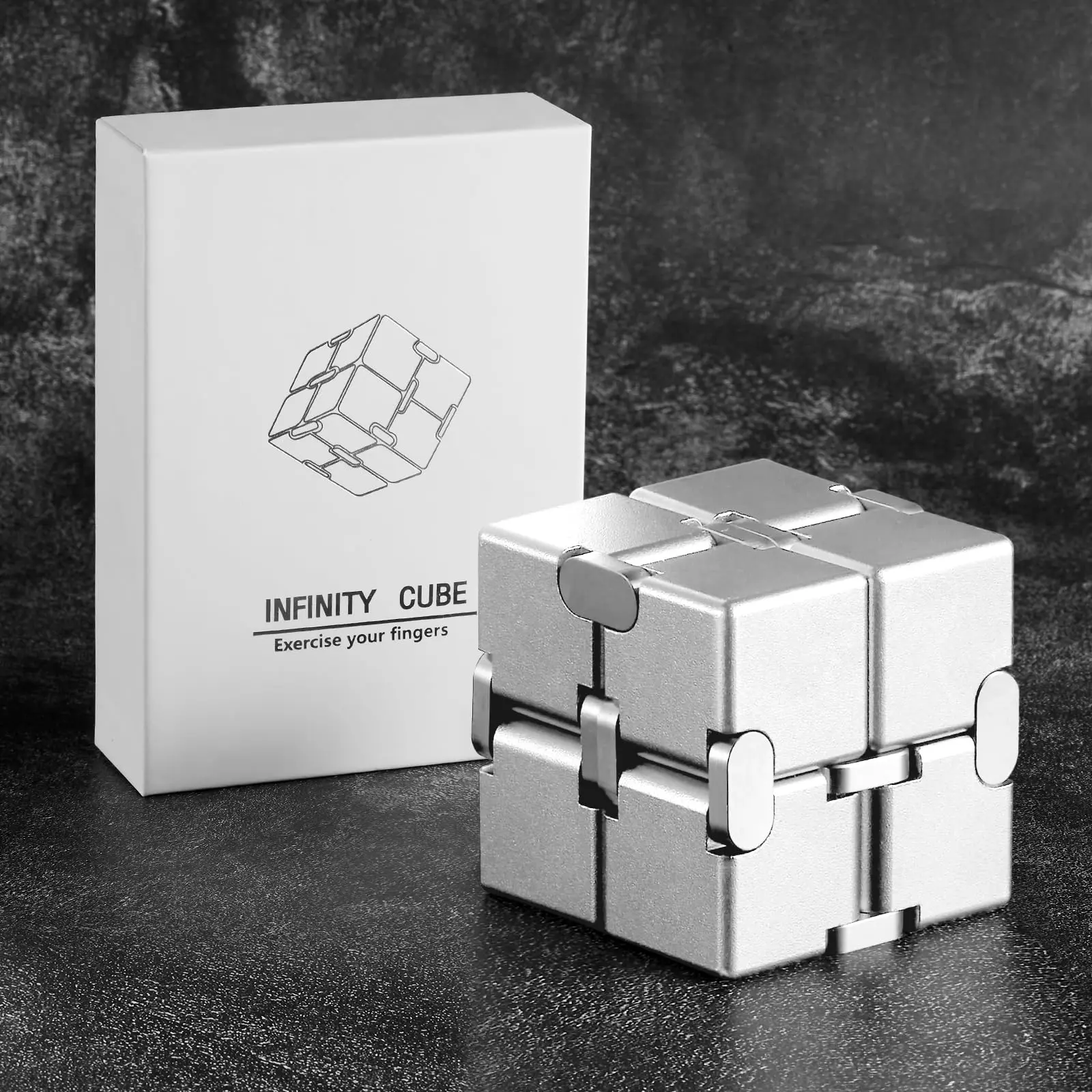 Metalen Infinity Fidget Kubus Speelgoed voor Volwassenen, Cool Home Office Klaslokaal Traval Bureau Gadgets Cadeaus voor Volwassenen
