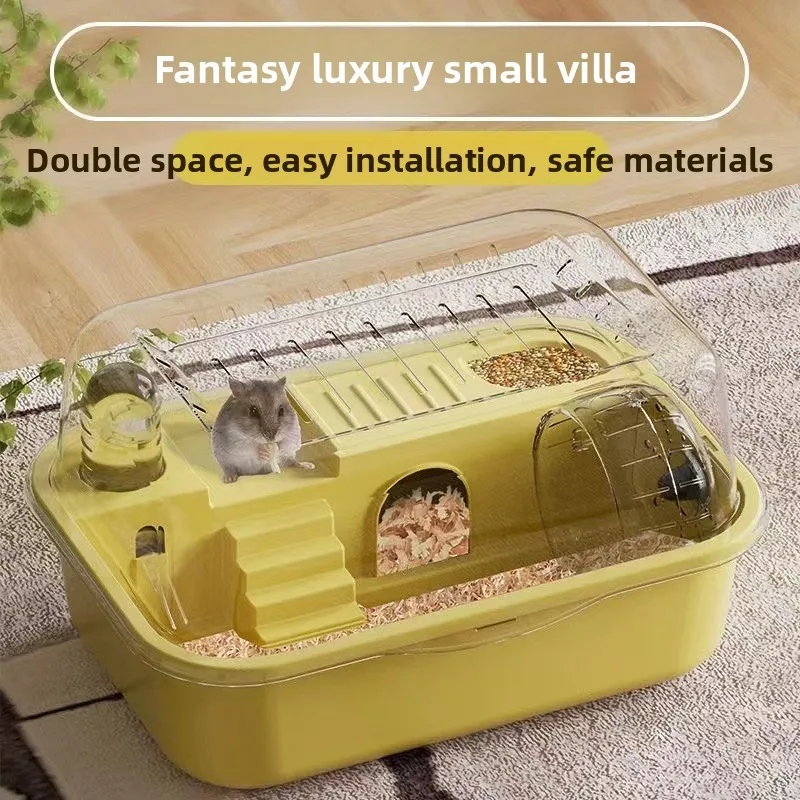 Hamster cage, super large luxury villa, golden thread bear cage, super large space, acrylic hamster cage, pet supplies