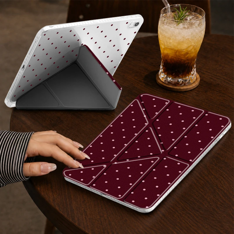 Y‑fold Flip Shell for iPad11,7/8/9 10.2,Pro9.7,Air1/2,Pro10.5,Air4/5,Air8/11(M2/M3/M4),Pro11,Mini6/7,Reinforced Corners