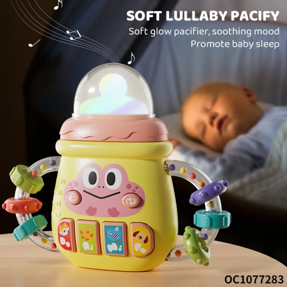 2in1 الطفل اللعب الحسية آلة موسيقية حشرجة الموت اللعب مصاصة بلاستيكية عضاضة سيليكون لعبة مضغة للعب اطفال 0-12 شهرا