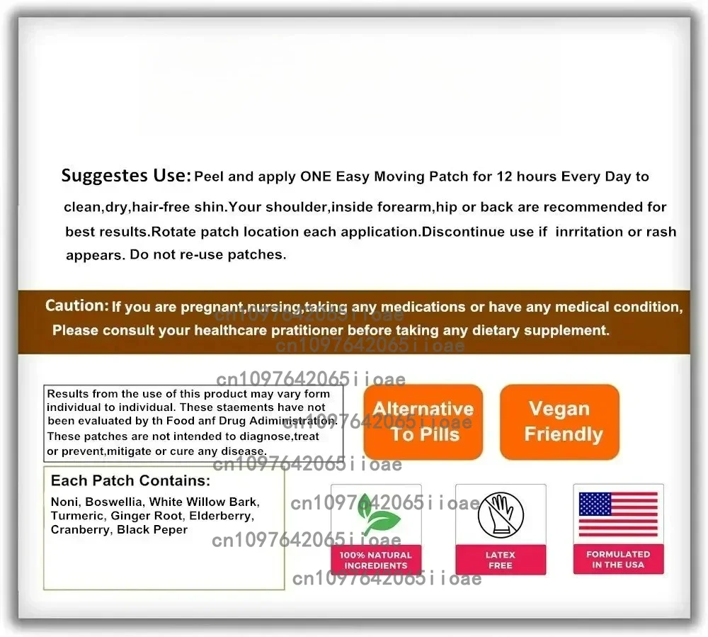 30 Patches Noni Transdermal Patches Immune Support -Powerful Energy Balance Adaptation