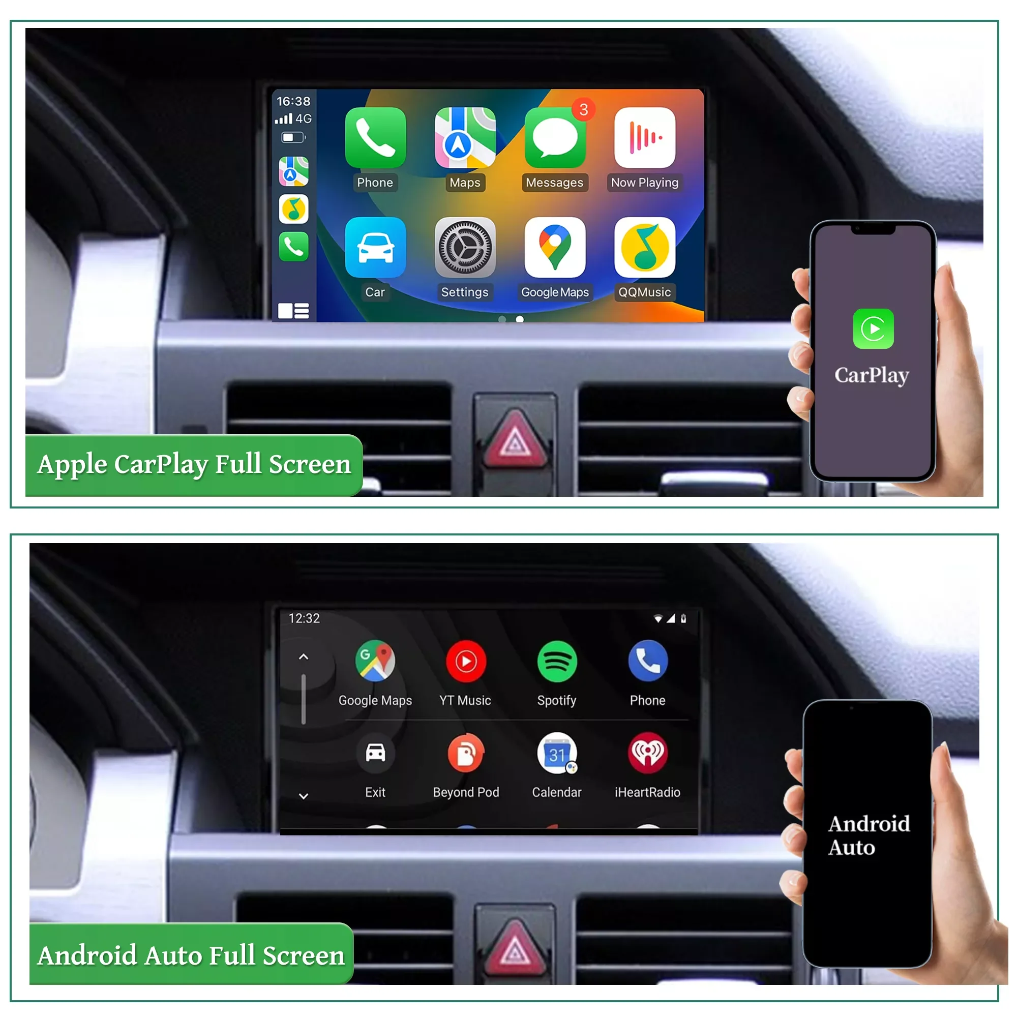 لمرسيدس NTG 4.5 GLK x204 شاشة تعمل باللمس CarPlay Android Auto Android Apps الملاحة Waze Netflix سبوتيفي تويتر يوتيوب TV #4