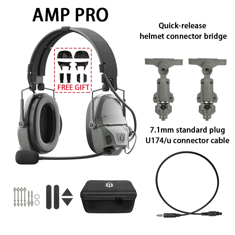 FCS AMPタイプ タクティカルイヤーマフ 電子式 ノイズリダクション FCS-TACTICAL 2026 AMP PRO Digital Version Tactical Pickup Noise