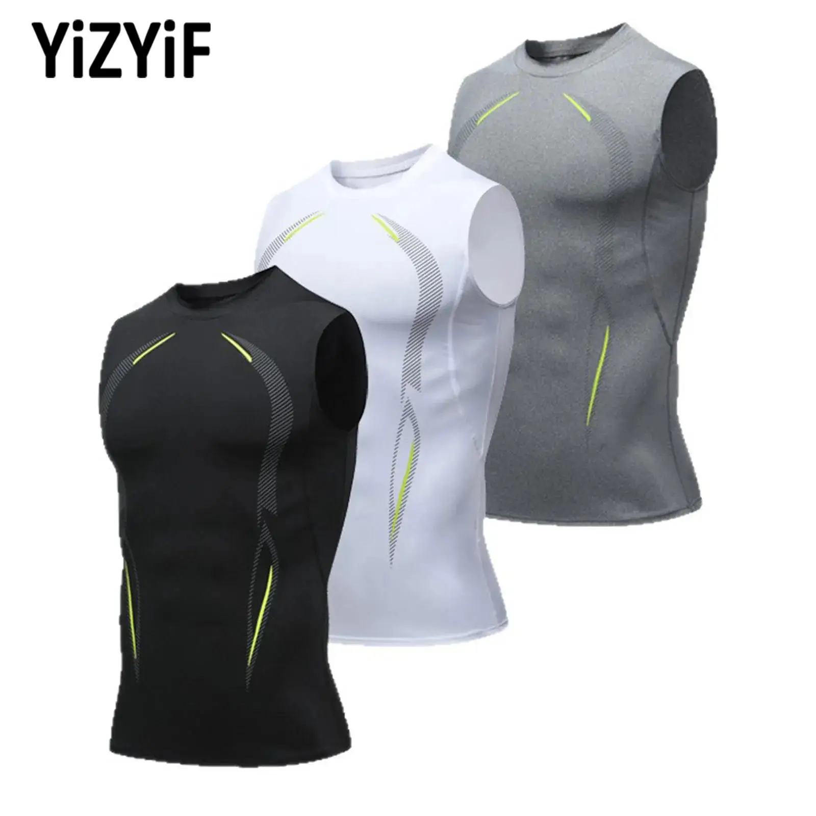 Men Sports Tops Quick-Drying Fitness Sleeveless Shirt Athletic Vest Sleeveless Stylish Tank Top Training Workout Cycling Clothes
