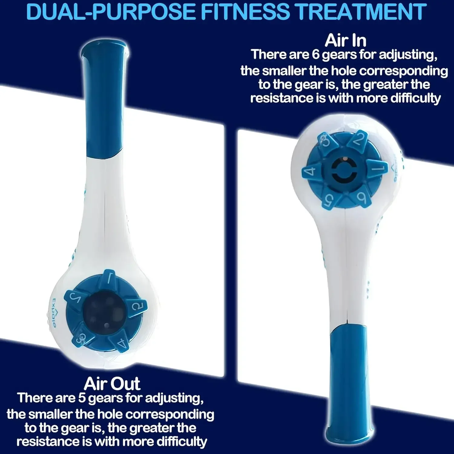 Breathing Trainer Adjustable Resistance Tool: 3