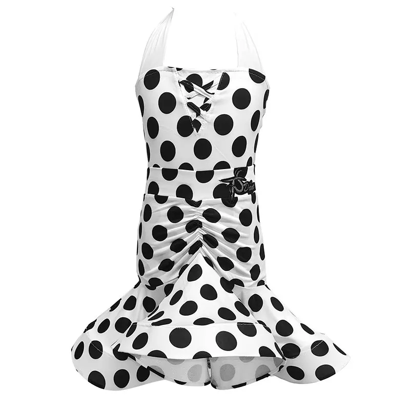 girl-stage-costume-dance-new-children's-latin-dance-practice-suit-black-and-white-polka-dot-girls'-latin-performance-suit-set