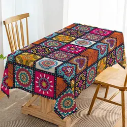 Coffee Table Square Cloth Round Table Waterproof Disposable Tablecloth Dining Table Geometric Tablecloth Polyester