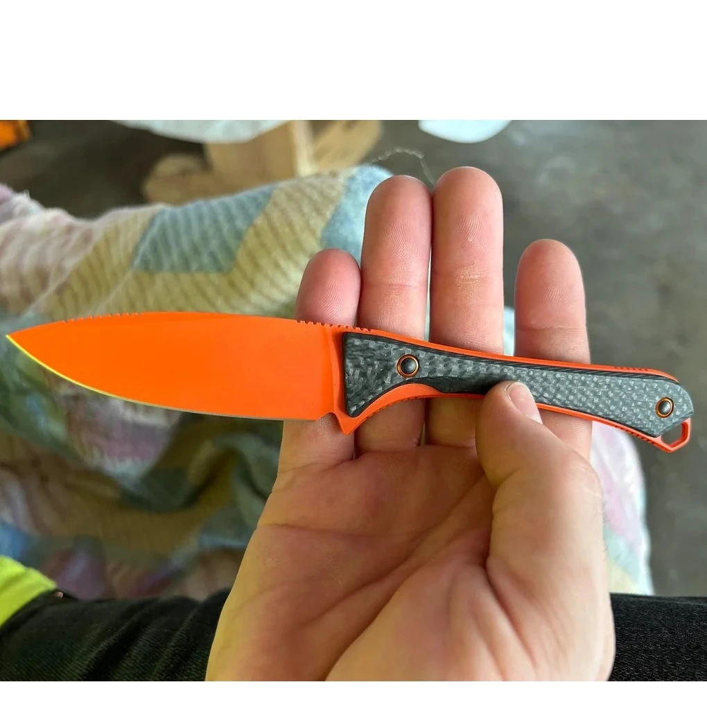 

BM 15201 Нож с фиксированным лезвием D2 Лезвие из нейлонового волокна с ножнами EDC Многофункциональный прочный нож для выживания в кемпинге