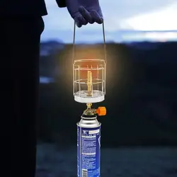 Lanterne à gaz portable pour camping en plein air, lampe de tente à propane, lampe en verre de face, équipement de randonnée et de cour