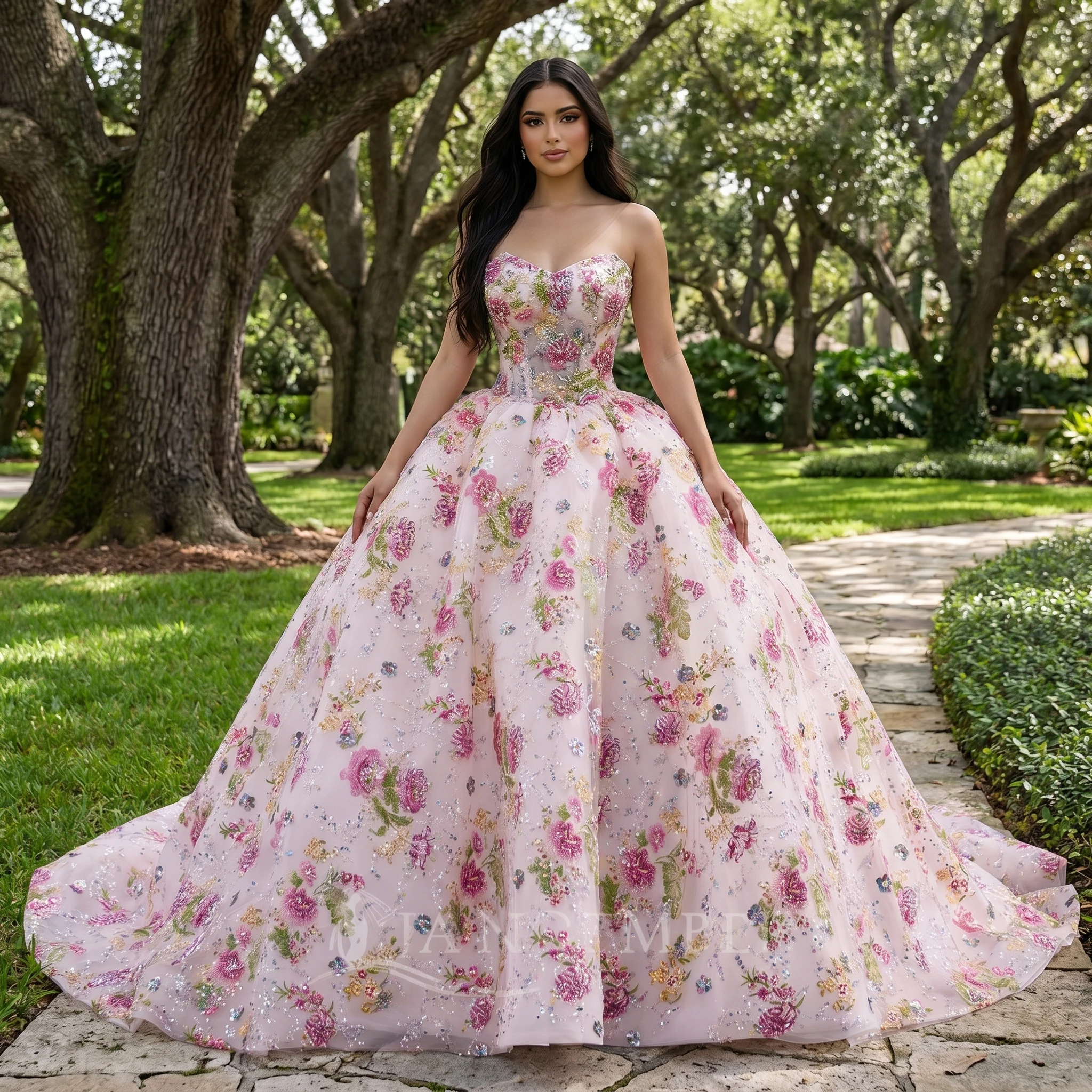 Customized Ball Gown Quinceanera Dresses Sleeveless Prom Birthday Party Gowns Formal Lace Up Back vestidos de 15 quinceañera