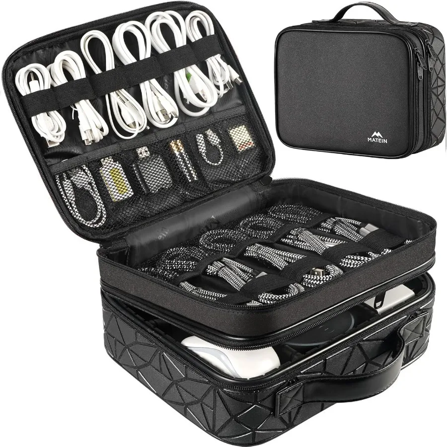 

Cord Organizer Case with Adjustable Divider DJ Cable File Bag for DJ Gear Sound Instrument and Music Equipment Accessories Shoc