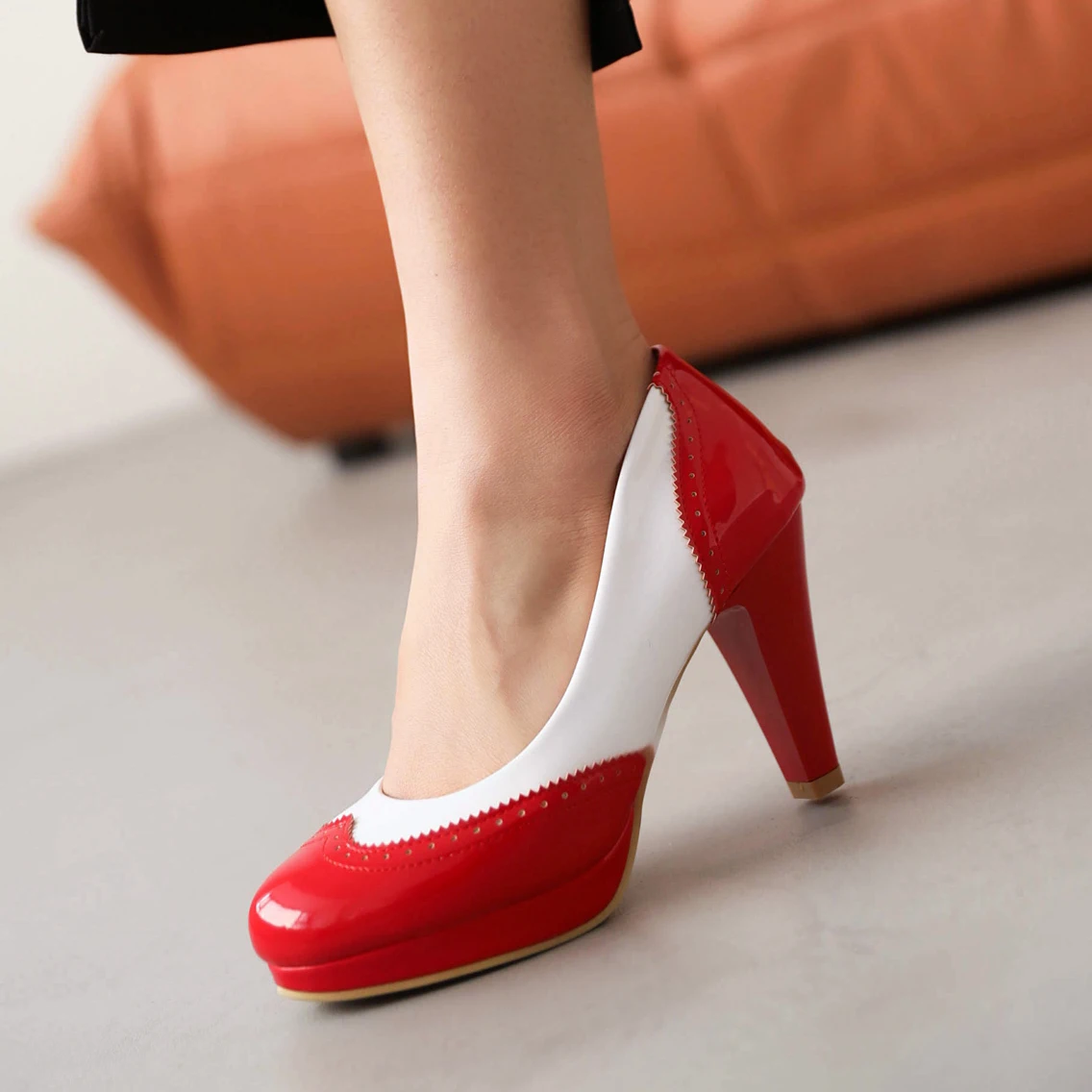 Shoes Women Black Pumps 2024 Spring Casual Shoes Female High Heels White Red Pink Blue Weding Shoes Plus Size 32-43 Pumps