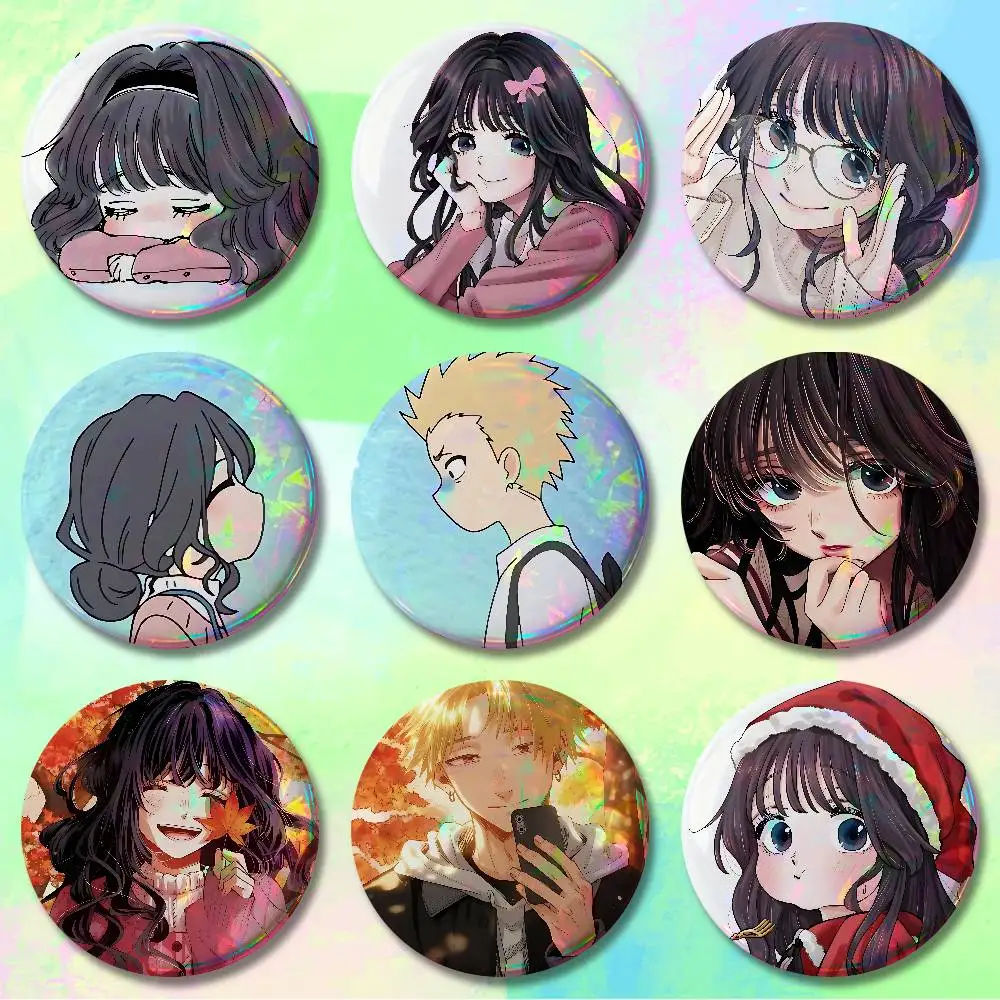 

K-Kaoru Hana wa Rin to Saku Pins 58mm Cute Cartoon Badge Handmade Brooches for Backpack Accessories