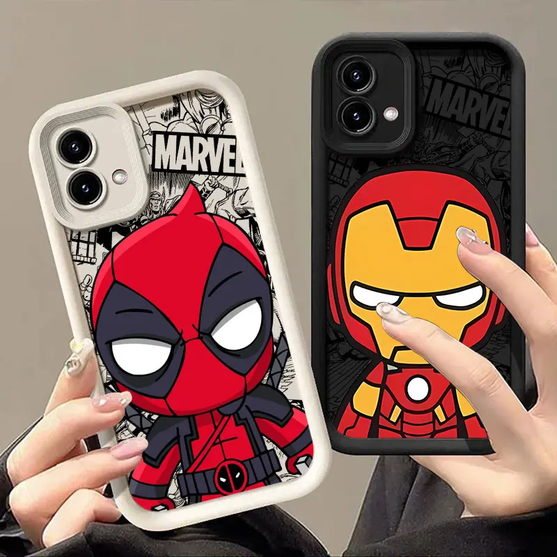 

Cute Marvel Cartoon Phone Case for Motorola Moto G06 G56 G86 G96 G100 Edge 60 70 Fusion 50 Pro 40 Neo G85 G84 G75 G53 G60 Cover