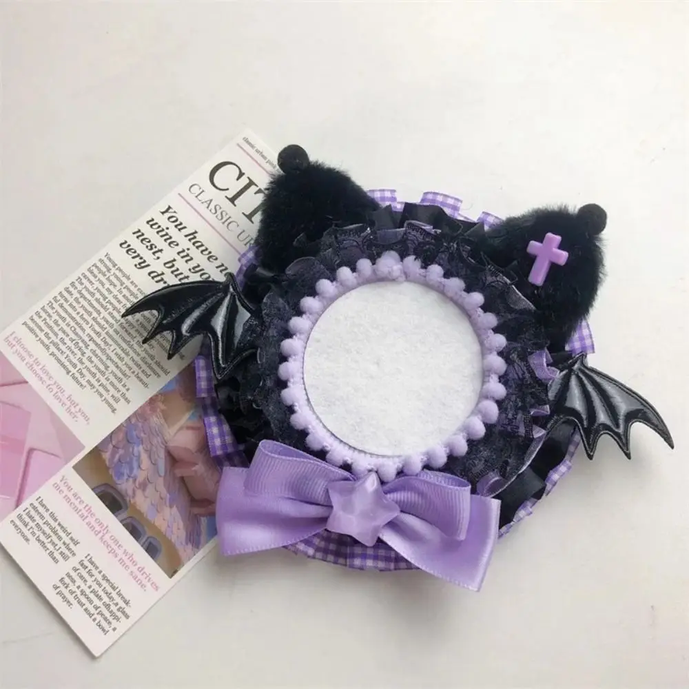 

Sweet Lace Magnetic Anime Badge Holder Bow Star Pins Display Base Wings Plush Cat Ears Badge Flower Badge Display