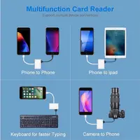 3-in-1 Lightning TypeC To SD & TF Card USB Camera AdapterFor iPhone iPad Card Reader USB Dongle for USB Flash Plug Play 5