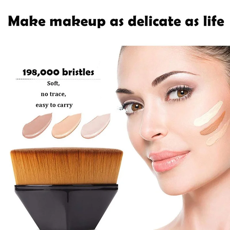Hexagonal Makeup Brush Magic Makeup Flawless Foundation Brush Set Cosmetic Portable Professional Foundation Brush Flat Kit Brush