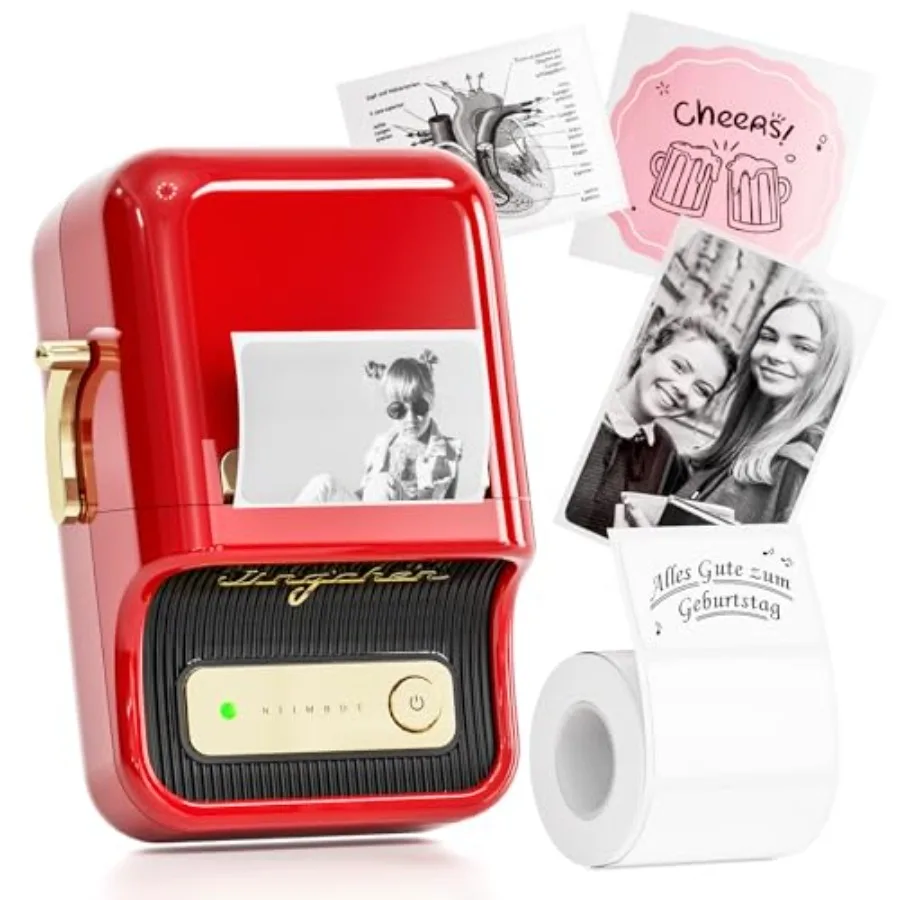 

B21 Label Maker 2 Inch Portable Thermal Label Printer Label Maker Machine with Tape Compatible with Android iOS and PC Labeling