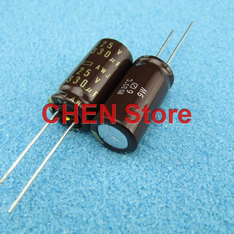 condensateur-electrolytique-audio-nippon-awj-330uf-25v-125x25mm-85c-ncc-25v330uf-pieds-en-cuivre-10-pieces-lot-original-livraison-gratuite