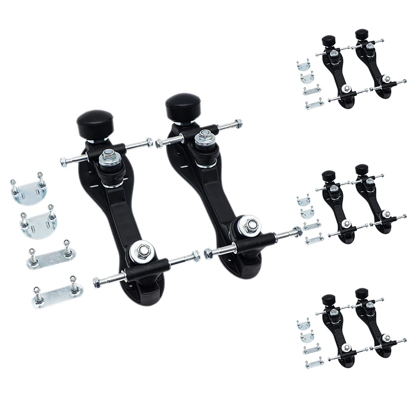 Roller Skate Base Four-Wheel Two-Row Skate Bracket Skate Base Bottom Plate With Roller Skate Toe Stoppers