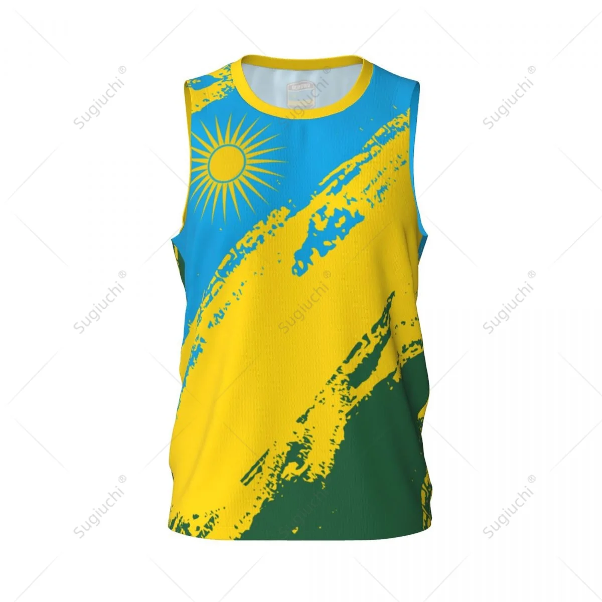 Men Basketball Sports Rwanda Flag Running Fitness Multifunction Sleeveless shirt Custom Name Nunber Exclusive