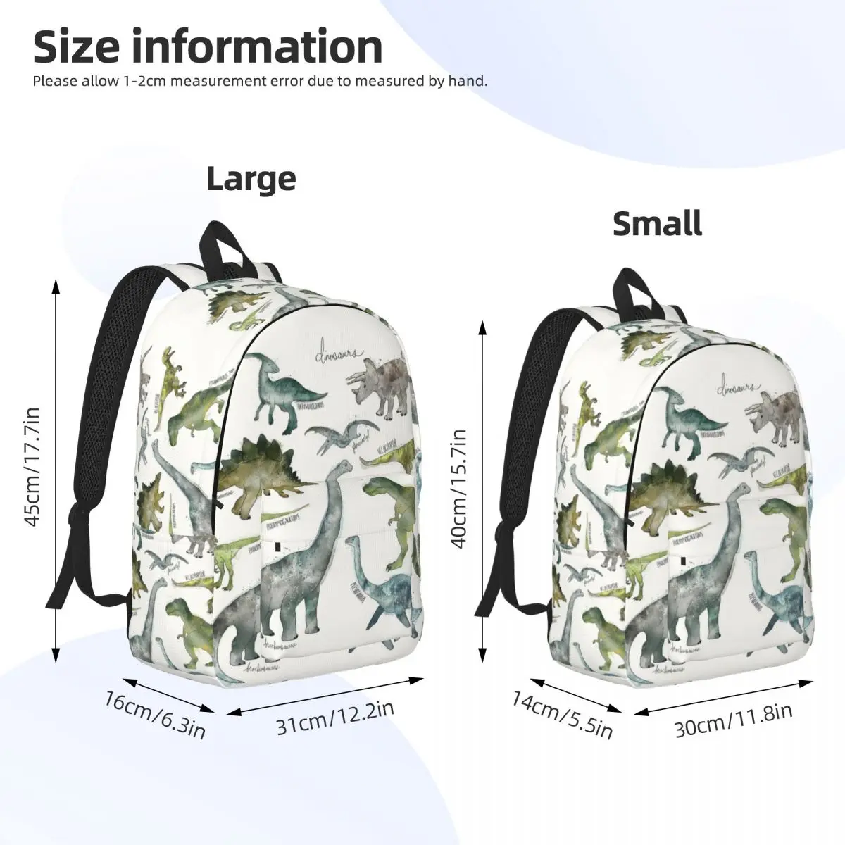 Dinosauri Dino Wildlife Cool zaino sport studente Business Jurassic Daypack per uomo donna Laptop Computer borse di tela