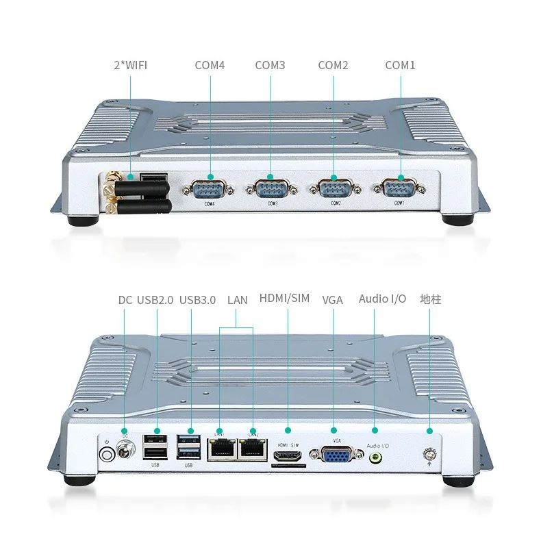 Solidny przemysłowy komputer sterujący, soft routing, bezgłośny, energooszczędny, odporny na...
