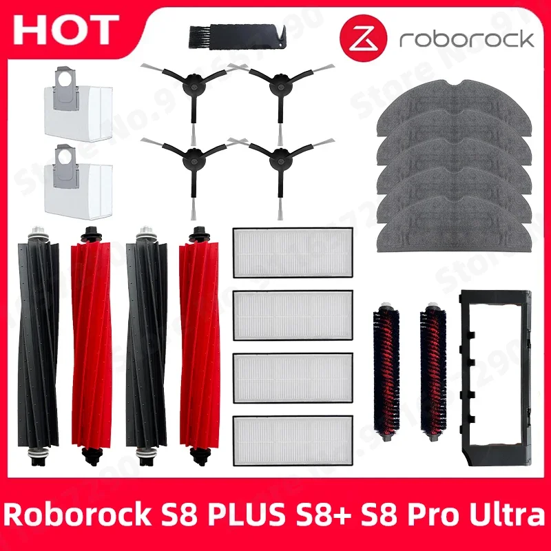 Roborock S8 PLUS S8 + S8 Pro Ultra G20 Robot odkurzająca główna szczotka boczna Mop filtr Hepa woreczek pyłowy akcesoria do czyszczenia szczotka