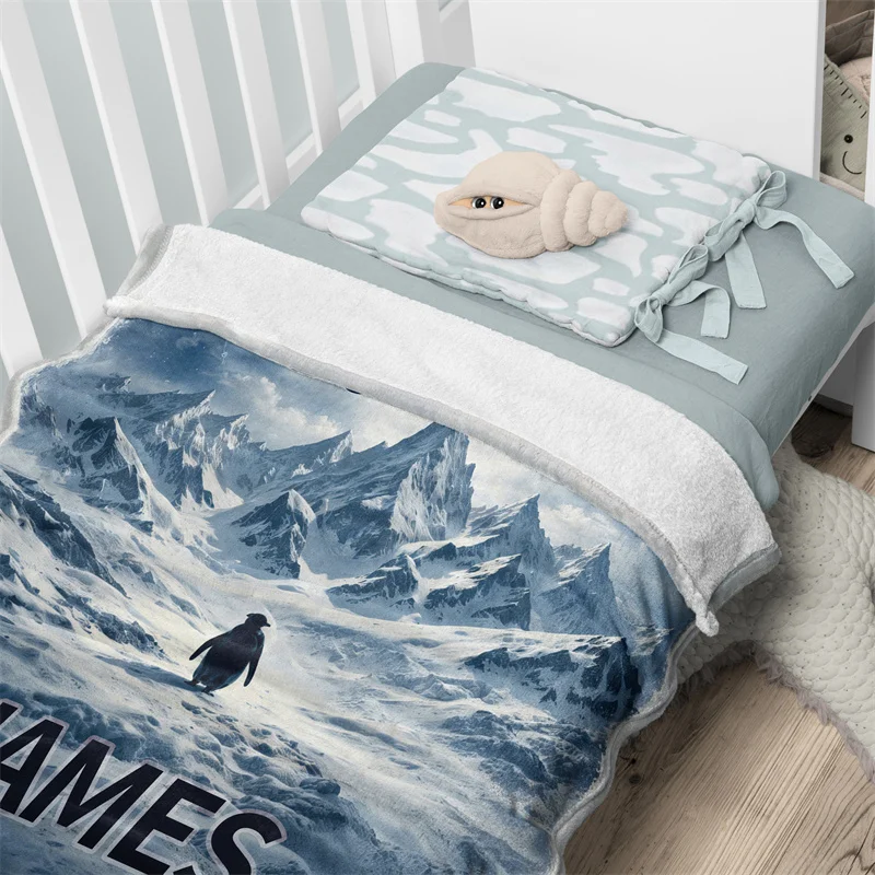 Aertemisi Personalized But Why Nihilist Penguin Meme Throw Blanket with Name Custom Soft Fleece Blanket for Couch Bedroom