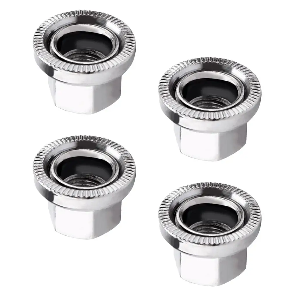 4 M10 Mountain Bike Wheel Skewer Nuts BMX Bolts Accessories