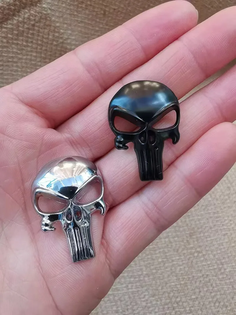New Skull Metal Sticker for AR15 AR10 AK47 AK74 M4 M16 1911 USP M92 Glock G17 19 22 Airsoft Rifle Pistol Gun Hunting Accessories