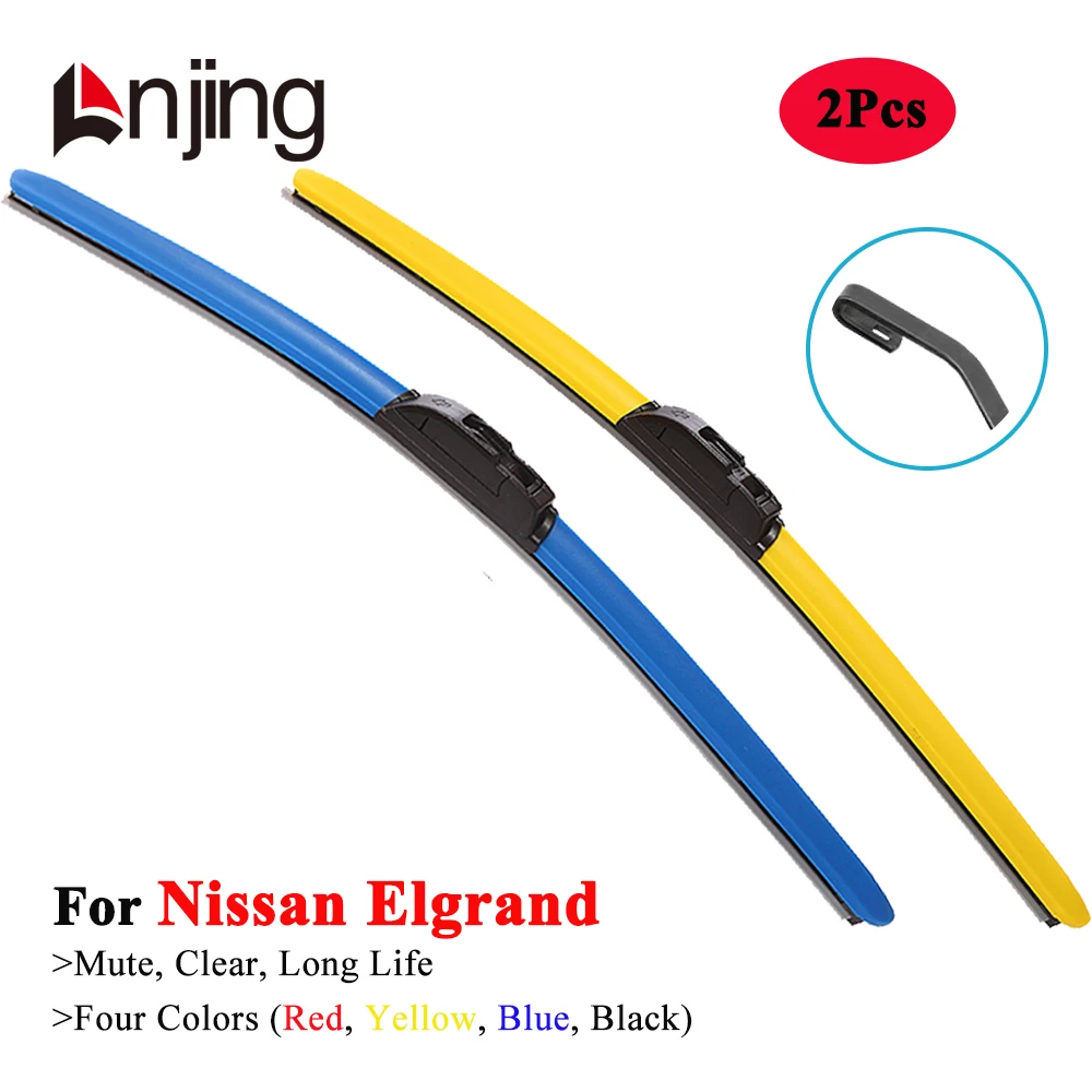 

LNJING Colorful Wiper Blades For Nissan Elgrand Minivan MPV E50 E51 E52 1995 2000 2002 2010 2015 2018 2019 2020 2022 2023 2024