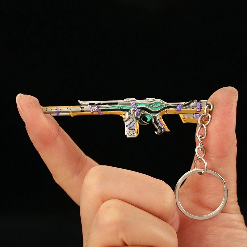 

Mini Valorant Keychain Bound Phantom Guns 9cm Metal Gun Weapon Model Game Peripheral Alloy Pendant Gifts Toys for Boys