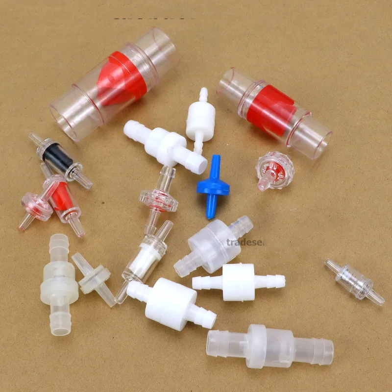 1Pcs Plastic One Way Inline Check Valve Gas Air Liquid Water Fluids 4 / 6 / 8 / 12mm One-Way Valve PVC Hose Connectors