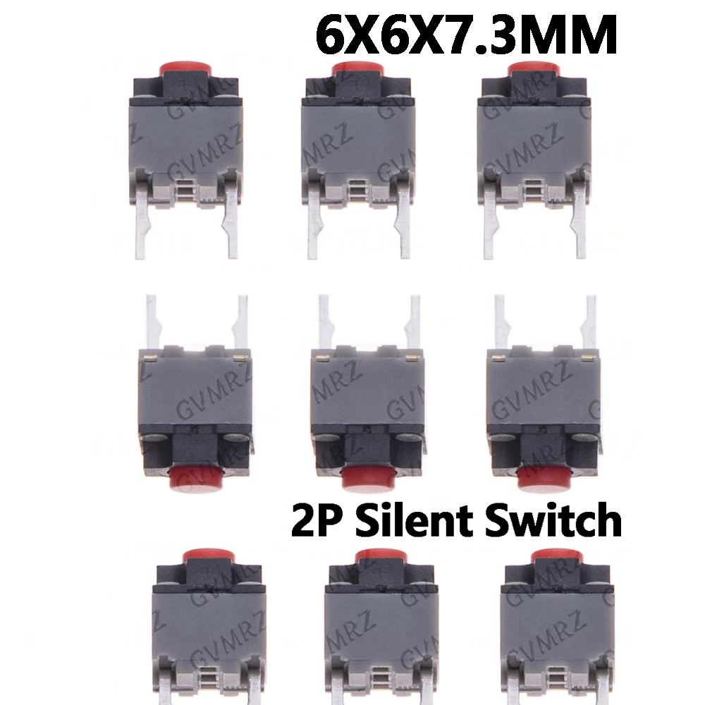 10PCS 6x6x7.3 Micro Switch Kailh Mute Button 6*6*7.3 Silent Switch Wireless Mouse Wired Mouse Button 6X6X7.3MM