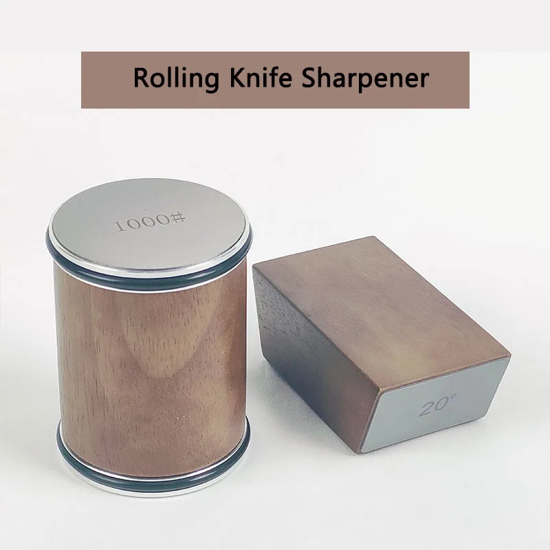 

Professional Rolling Knife Sharpener Wood base 15/20° Diamond Whetstone Kitchen Hot Sale Sharpening system Roller sharpeners