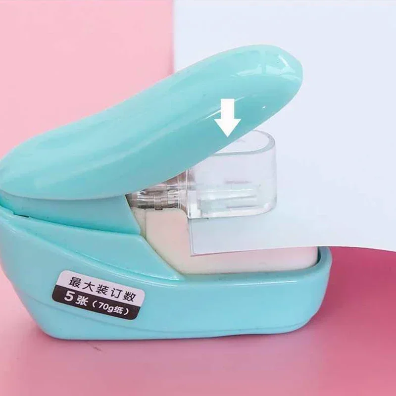 Upgrade-Hefter für Studenten, Schreibwaren, nagelfrei, heftklammerlos, sichere Hefter, 5 Blatt Kapazität für Papierbindung, Bürobedarf, Heftklammer