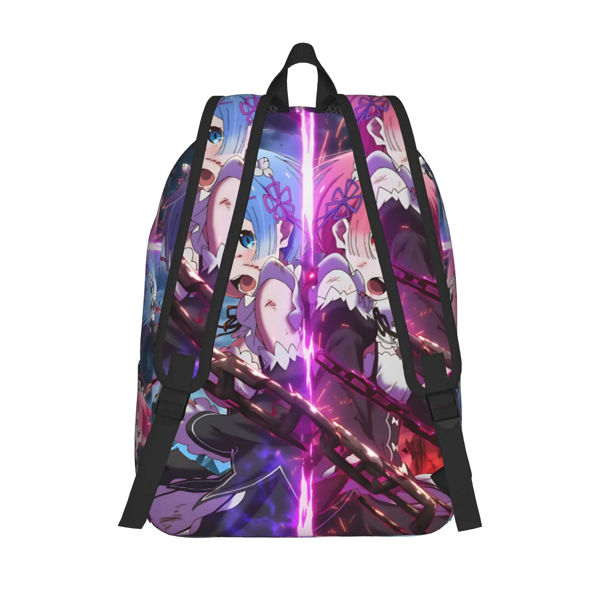 Fashion Re ZERO Anime Backpack  Mochilas Adjustable Strap High School Sturdy Shoulder Rucksack