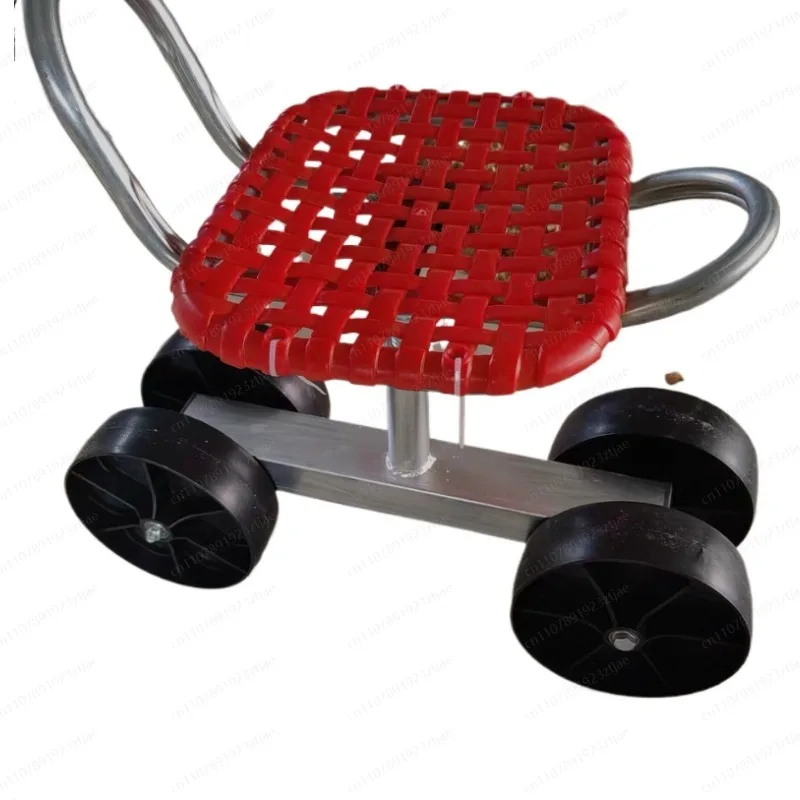 Greenhouse Rolling Work Seat, 360° Swivel Farm Stool for Vegetable Picking & Pruning, Labor Saving Tool