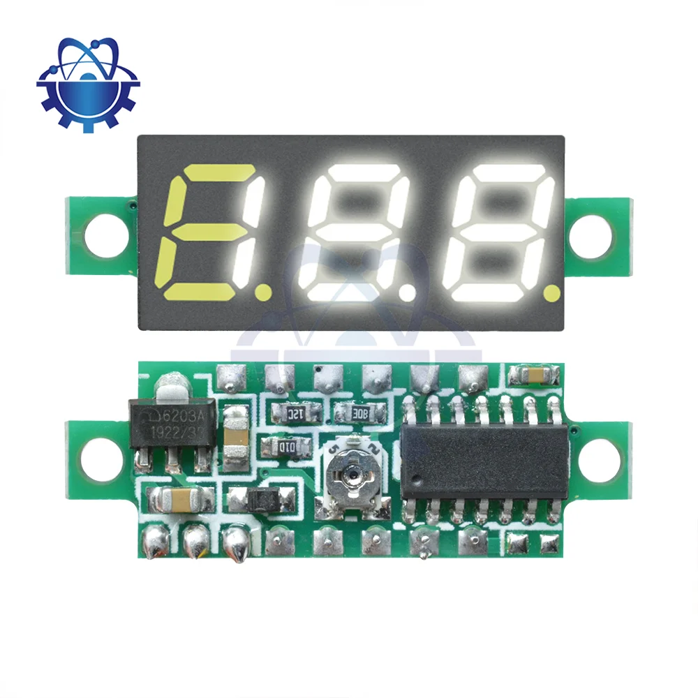 DC 0-100V Mini 0.28 pollici 3 fili LED Display Digitale Voltmetro Blu Rosso Verde Giallo Whtie Tester di Tensione Cinque Colori