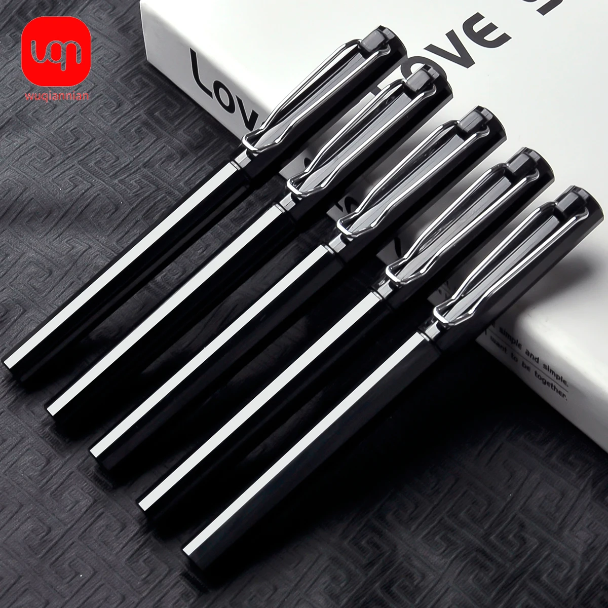 

3/6pcs Matte Black Gel Pen 0.5mm Nib, Business Hard Pen Calligraphy Pen Black Ink Is Suitable For School And Office Stationery