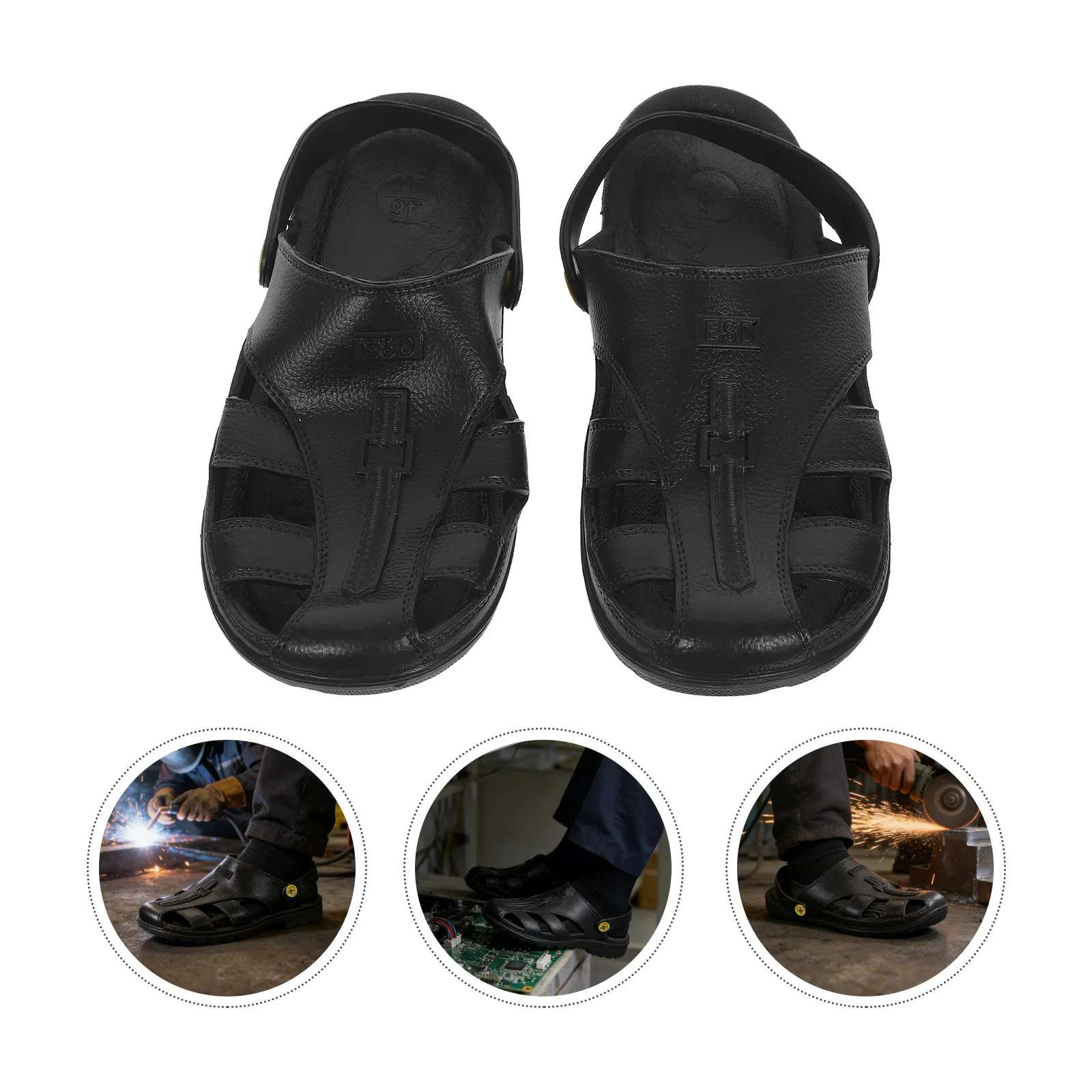 

1Pair Anti Static Shoes Breathable Cleanroom Work Shoes Closed Toe Non Slip Industrial Sneakers Workshop Safety Footwear Size
