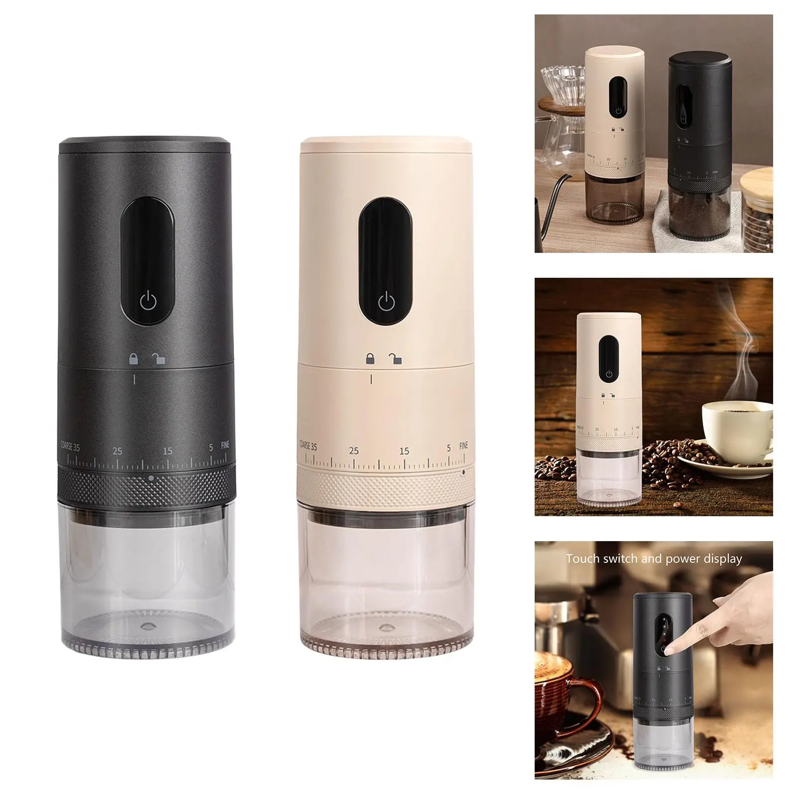 

NEW Portable Electric Coffee Grinder 2000mAh Rechargeable 38 Gears External Adjustable Professional Ceramic Burr Fast Grinding