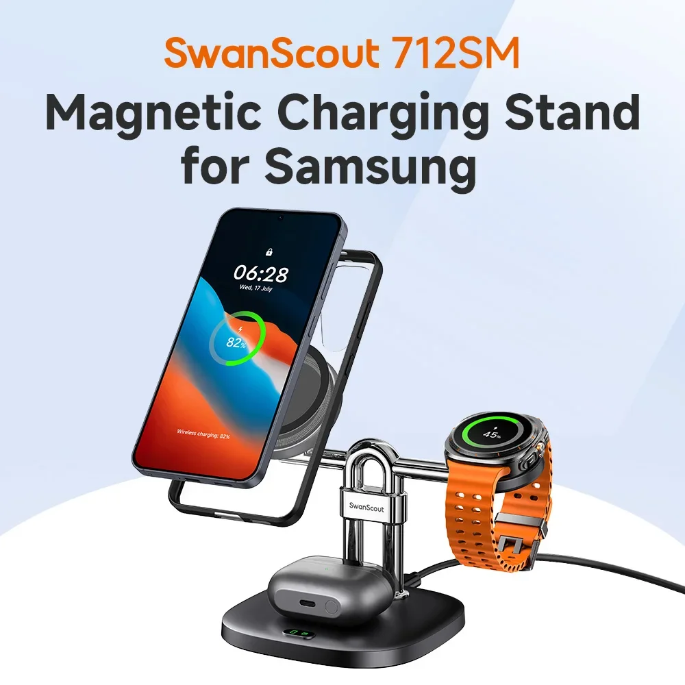 SwanScout 712SM Magnetic 3-in-1 Wireless Charger Stand for Samsung S25 Ultra: Real-World Performance After 6 Months of Daily Use
