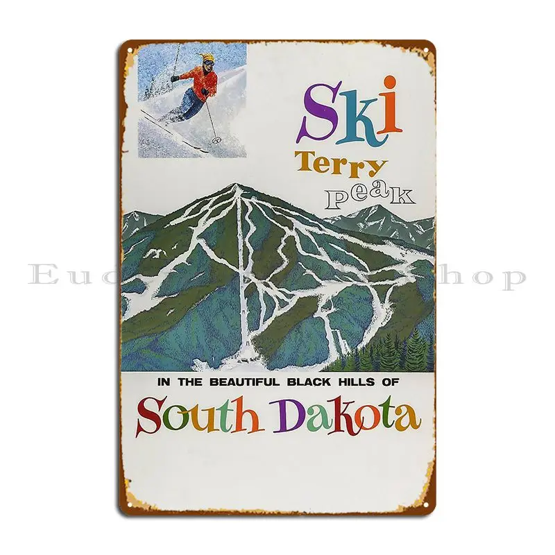 Terry Peak Usa Ski Travel Poster Metal Sign Cinema Design Pub Personalized Painting Personalized Tin Sign Poster