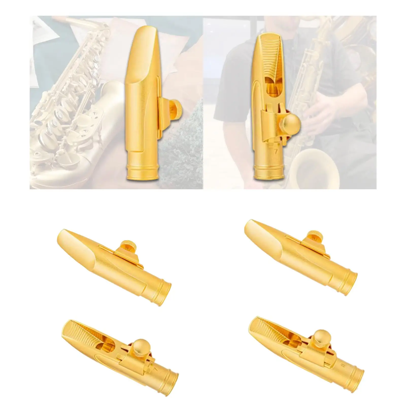 

Brass Alto Sax Mouthpiece Musical Instruments Accessories Reusable Metal Mouthpiece Gifts for Kids Adults Family Sax Lovers